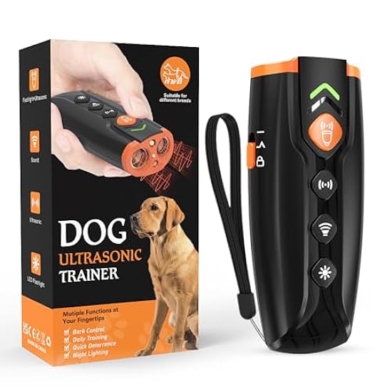 2024 Ultrasonic Dog Bark Control Device - Gently Corrects Unwanted Behavior | Simple, Non-Confrontational Solution | Effective Long-Range Ultrasonic Technology | Alternative to Bark Collars