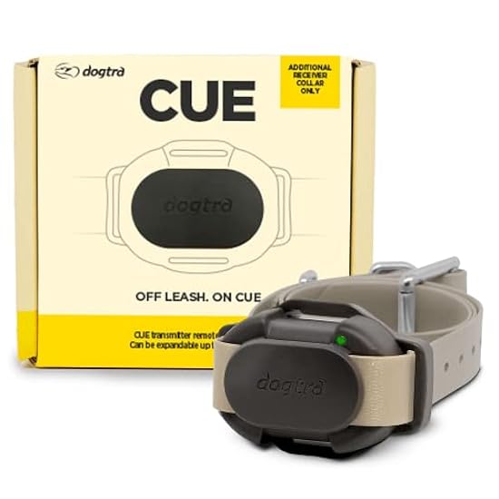CUE Add On Black Ecollar with Safety Level Lock Boost Vibration Waterproof Rechargeable for Small Medium Large Dogs Dog Training Collar by Dogtra